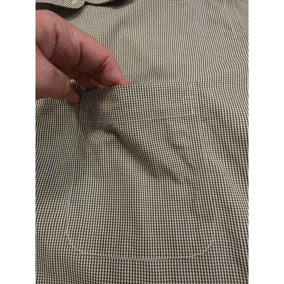 Eddie Bauer Long Sleeve Mens XL Tall Wrinkle Resistant Green‎ White Checkered - Picture 4 of 13